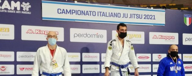 Luca Bianchi Vice Campione Italiano di Ne Waza JuJitsu, Crosta Gabriele 3° dan, podi a Segrate per Luca Chiarella e Margherita Puce